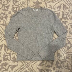 Aritzia Grey Crewneck Long Sleeve Sweater